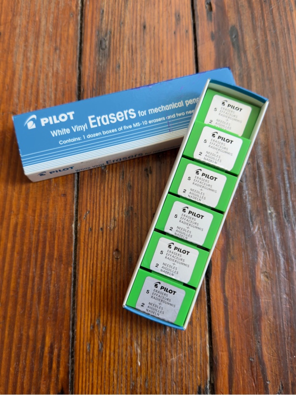 Pilot White Vinyi Erasers for mechanical pencils MS-10 11 boxes (55 erasers)